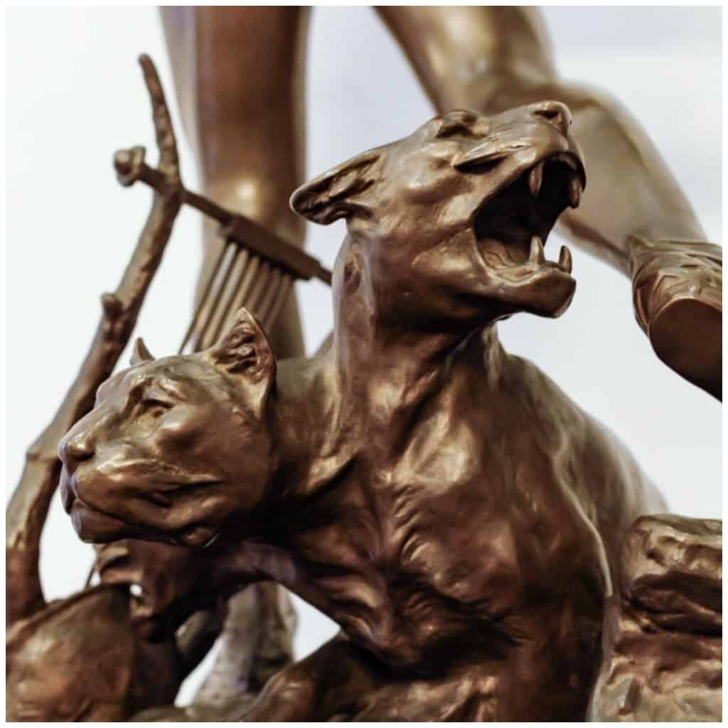 Sculpture – Orphée Aux Enfers , Charles Raoul Verlet (1857-1923) – Bronze ​​​​​​ 9