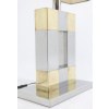 Geometric lamp in silver and gold metal. 1970s. 15