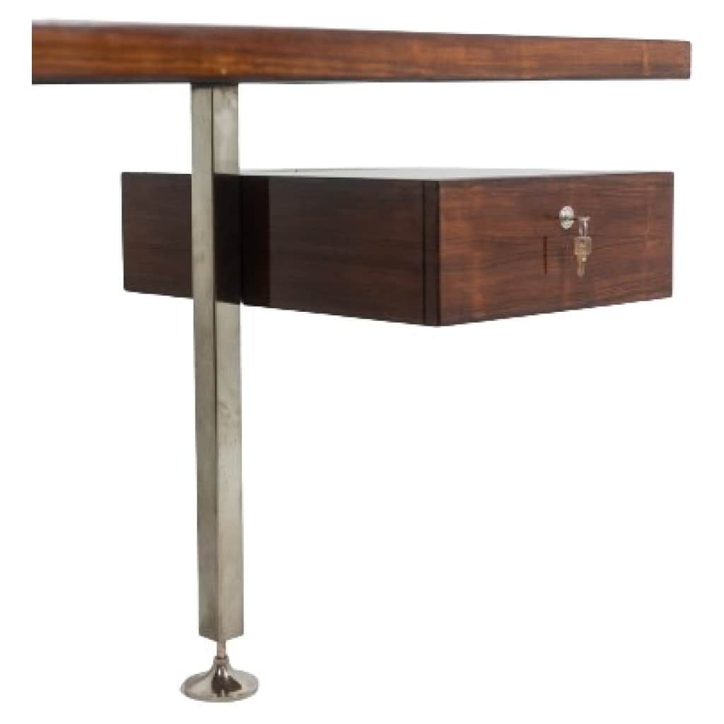 Rosewood applique desk. 1970s. 9