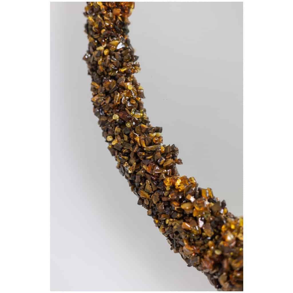 Miroir en pierres semi-précieuses. Travail artisanal contemporain. 5