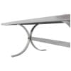Dining room table in polished metal and ceramic. 1970s. 29