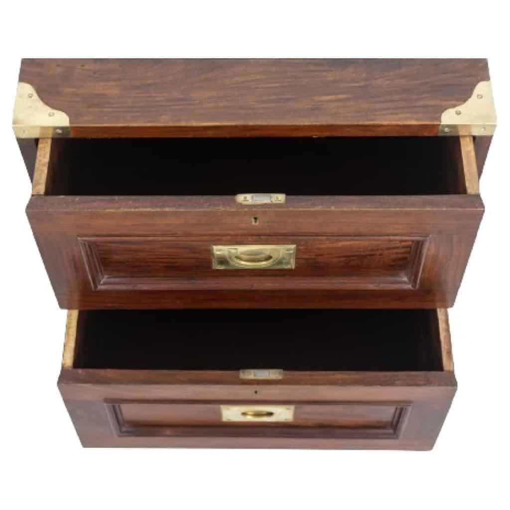 Mahogany marine chest of drawers. 1950s. 12
