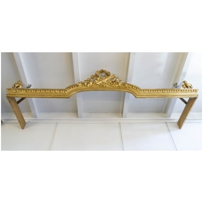 Pair of gilded wood valances.