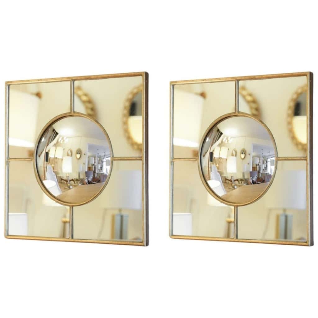 1960 Pair of Witch Mirrors from Maison Roche 3