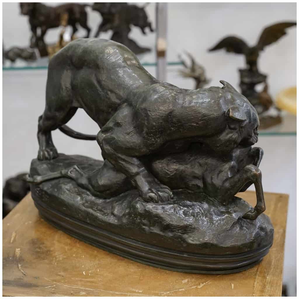 Groupe En Bronze  » Tigre Surprenant Une Antilope  » , Antoine – Louis Barye ( 1795 – 1875 ) 6