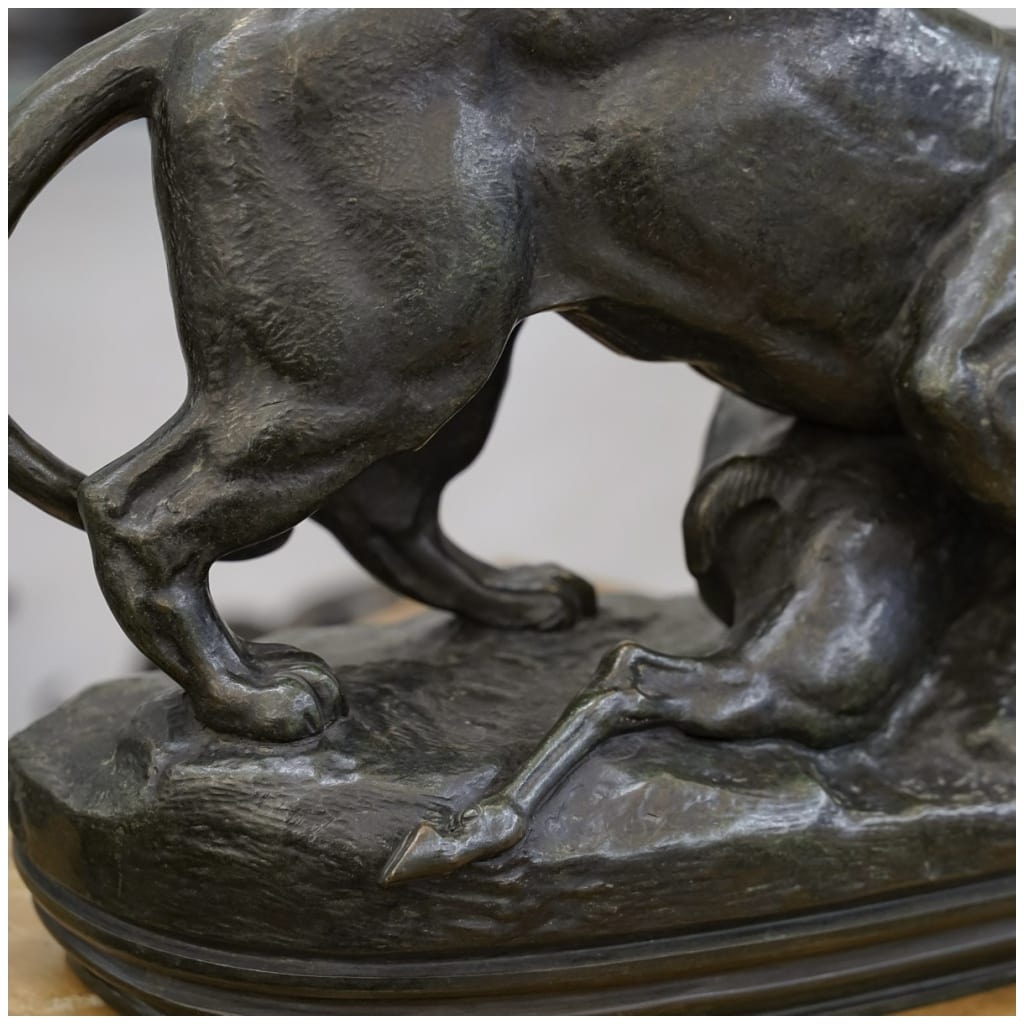 Groupe En Bronze  » Tigre Surprenant Une Antilope  » , Antoine – Louis Barye ( 1795 – 1875 ) 8