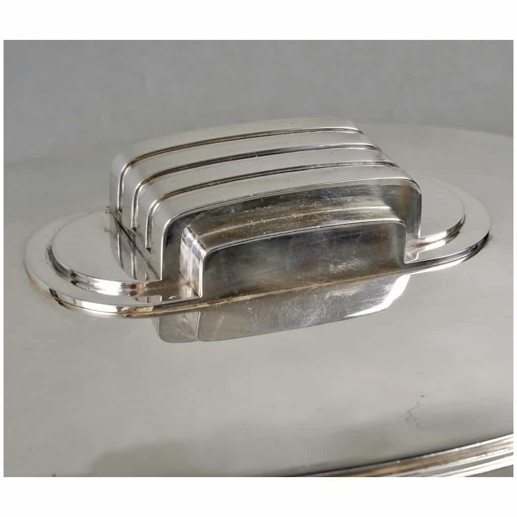 Jean Tetard – Modernist Art Deco Tureen Centerpiece Solid Silver 8