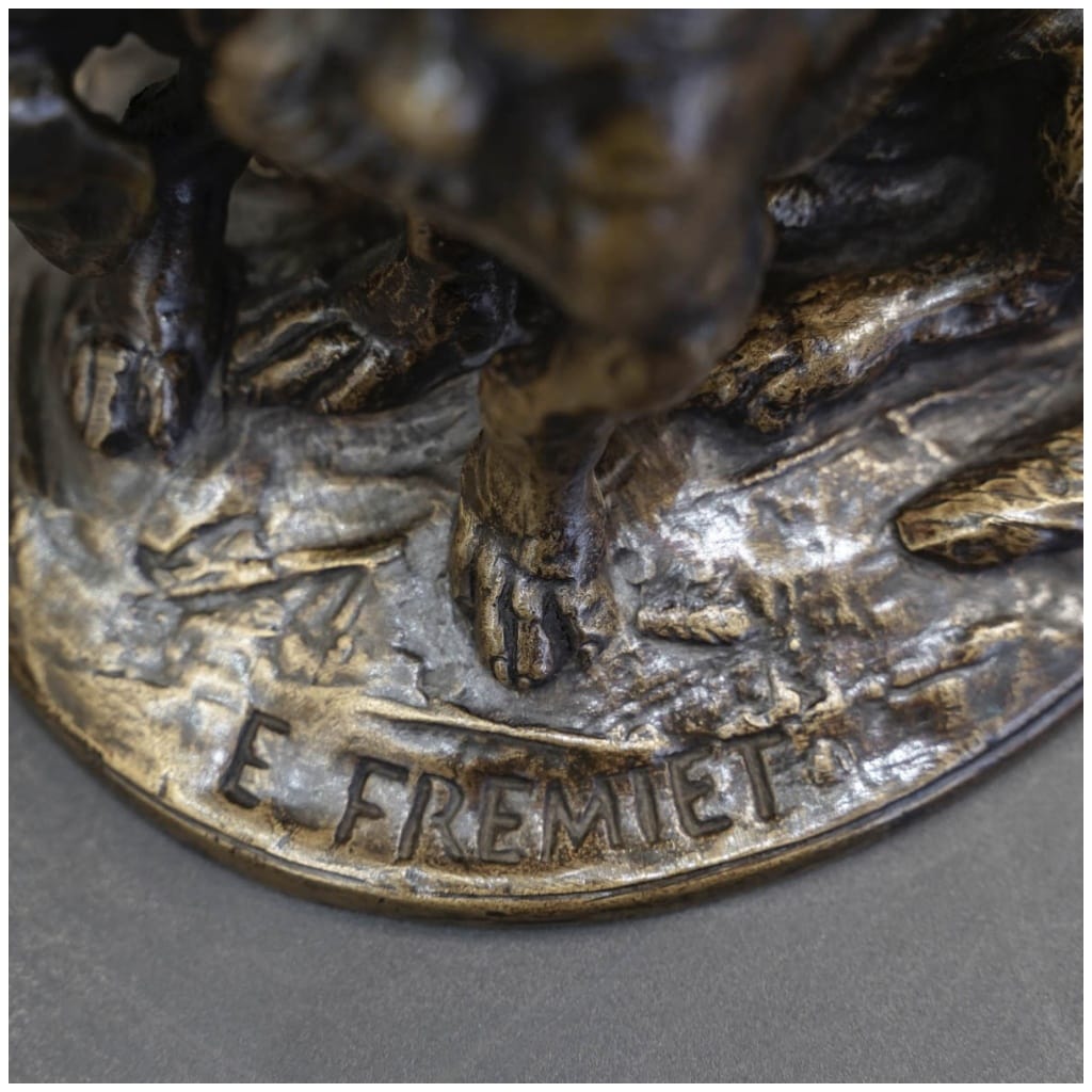 Group Of Bassets “Ravageot And Ravageode”, Emmanuel Fremiet (1824 -1910) – Bronze 10