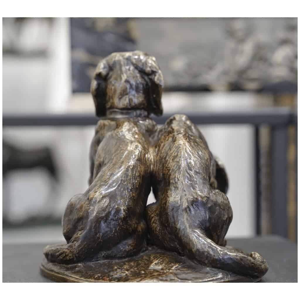 Groupe De Bassets « Ravageot Et Ravageode » , Emmanuel Fremiet (1824 -1910) – Bronze 9