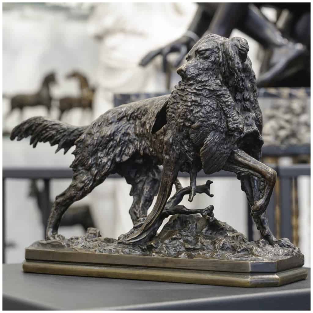 Sculpture – Pheasant Dog By Christophe Fratin (1801-1864) – Bronze 4