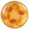 René LALIQUE , Plat « Martigues » en verre Teinté Butterscotsh 11
