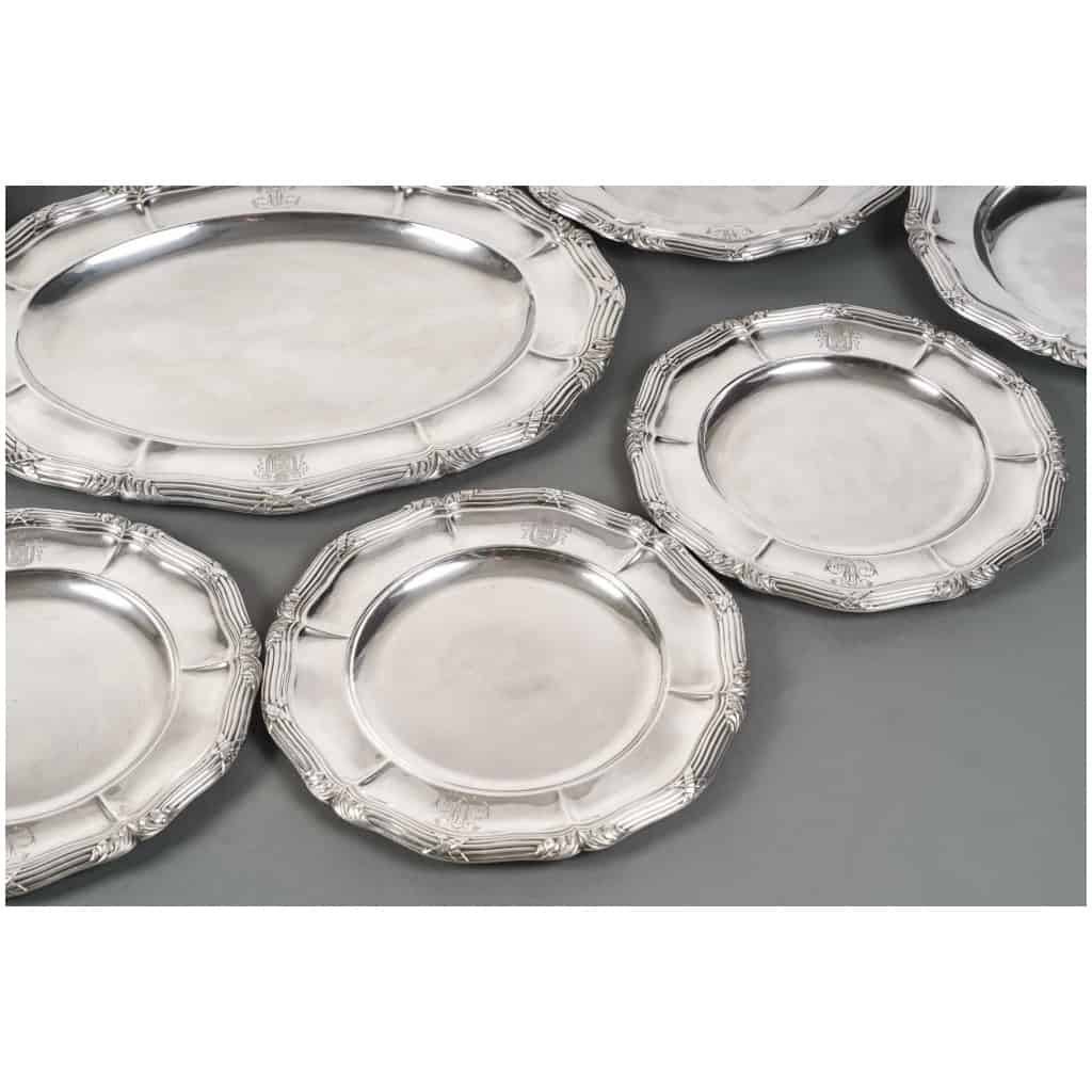 GUSTAVE ODIOT – SET OF TEN STERLING SILVER DISHES XIXTH CENTURY 6