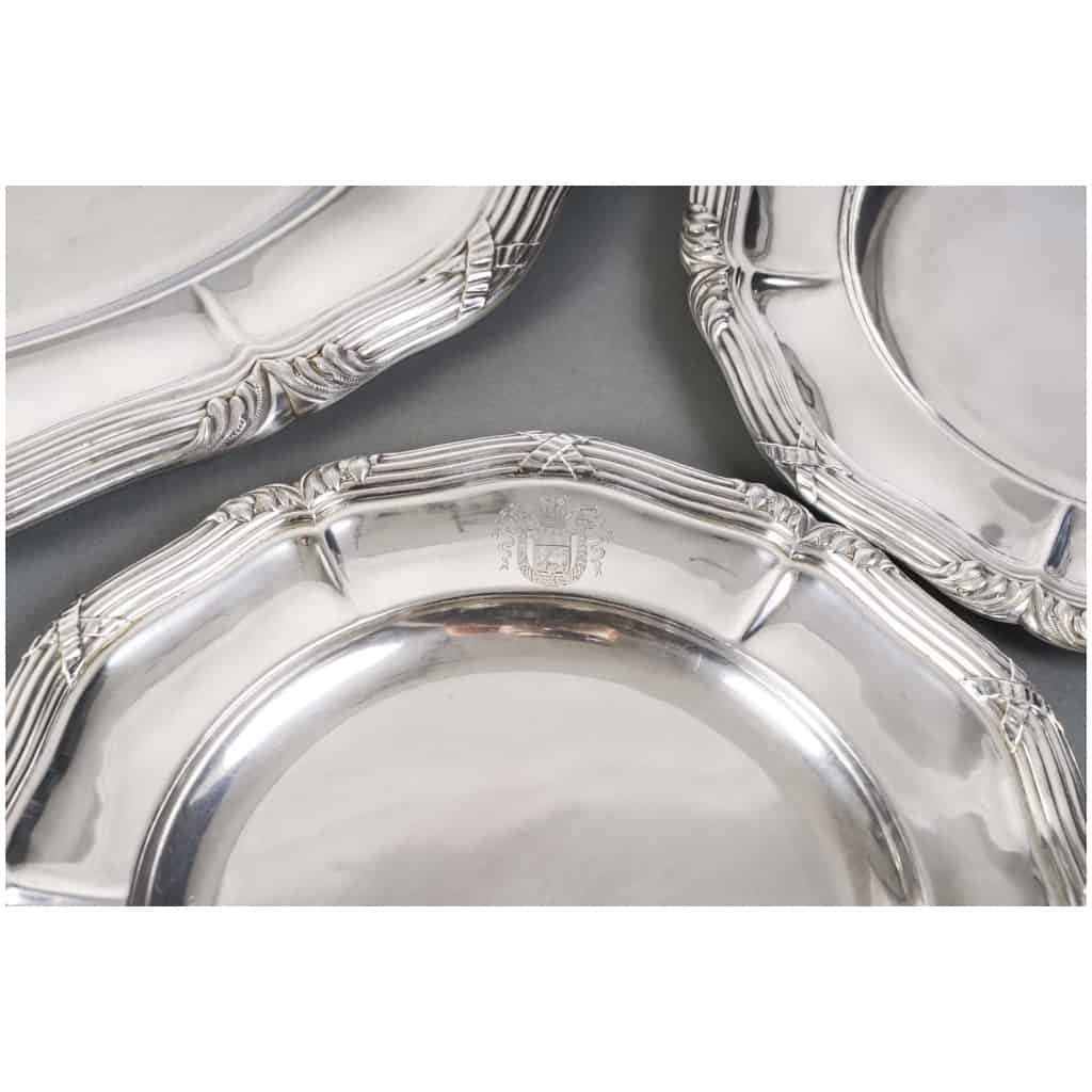GUSTAVE ODIOT – SET OF TEN STERLING SILVER DISHES XIXTH CENTURY 8