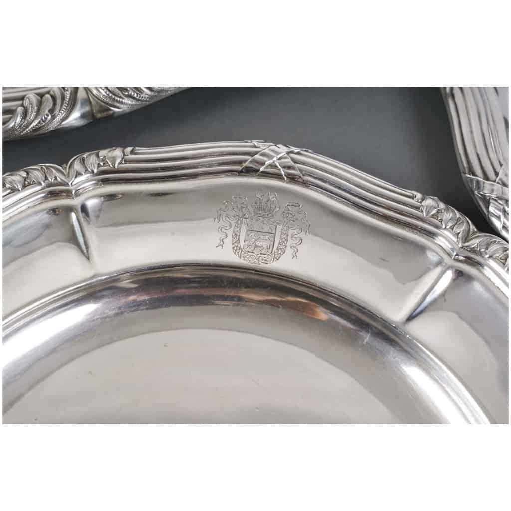GUSTAVE ODIOT – SET OF TEN STERLING SILVER DISHES XIXTH CENTURY 11