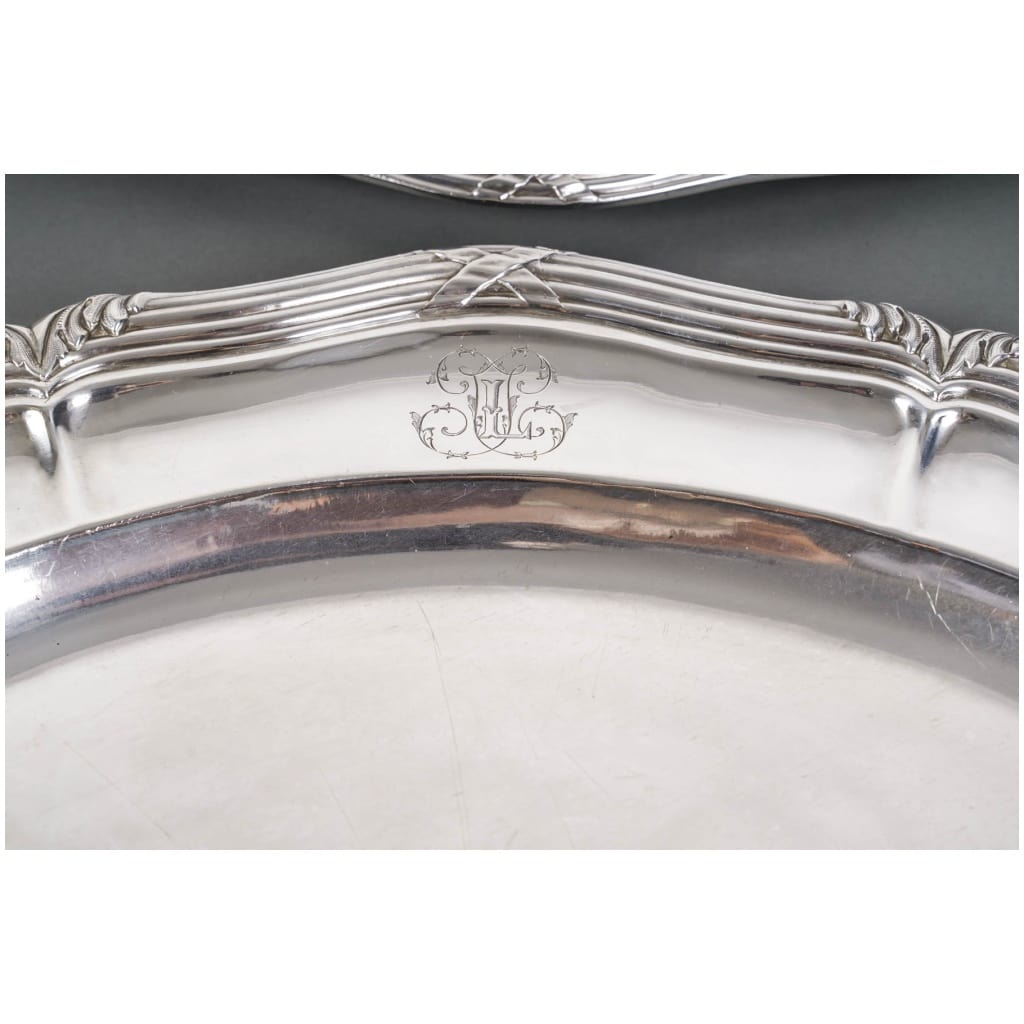 GUSTAVE ODIOT – SET OF TEN STERLING SILVER DISHES XIXTH CENTURY 12