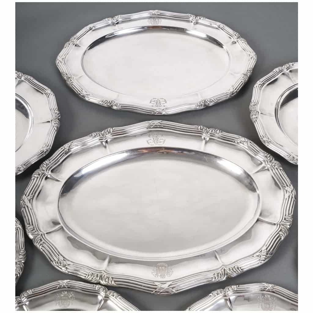 GUSTAVE ODIOT – SET OF TEN STERLING SILVER DISHES XIXTH CENTURY 16