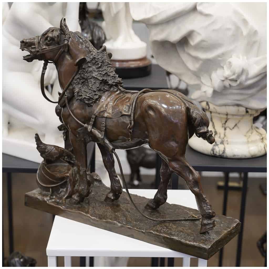 Sculpture – Cheval De Renfort , Arthur Jacques Le Duc (1848 – 1918) – Bronze 7