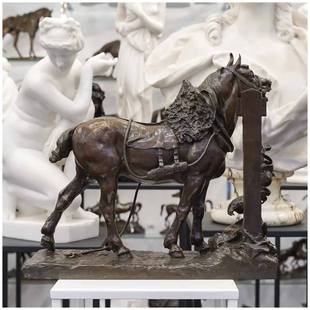 Sculpture – Cheval De Renfort , Arthur Jacques Le Duc (1848 – 1918) – Bronze 11