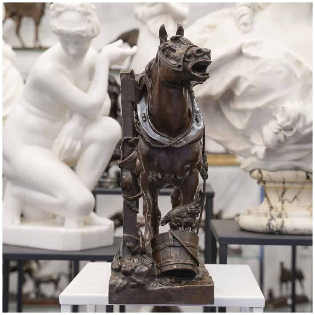 Sculpture – Cheval De Renfort , Arthur Jacques Le Duc (1848 – 1918) – Bronze 6