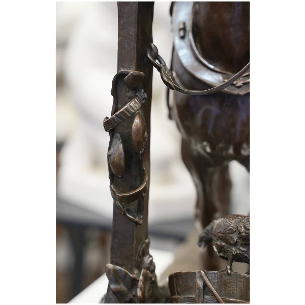 Sculpture – Cheval De Renfort , Arthur Jacques Le Duc (1848 – 1918) – Bronze 12