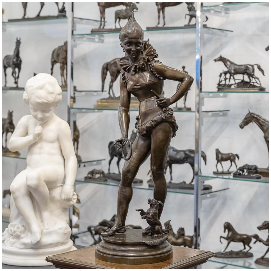 Sculpture – The Dog Trainer, Vincent Désiré Faure De Broussé (1843-1908) – Bronze 3