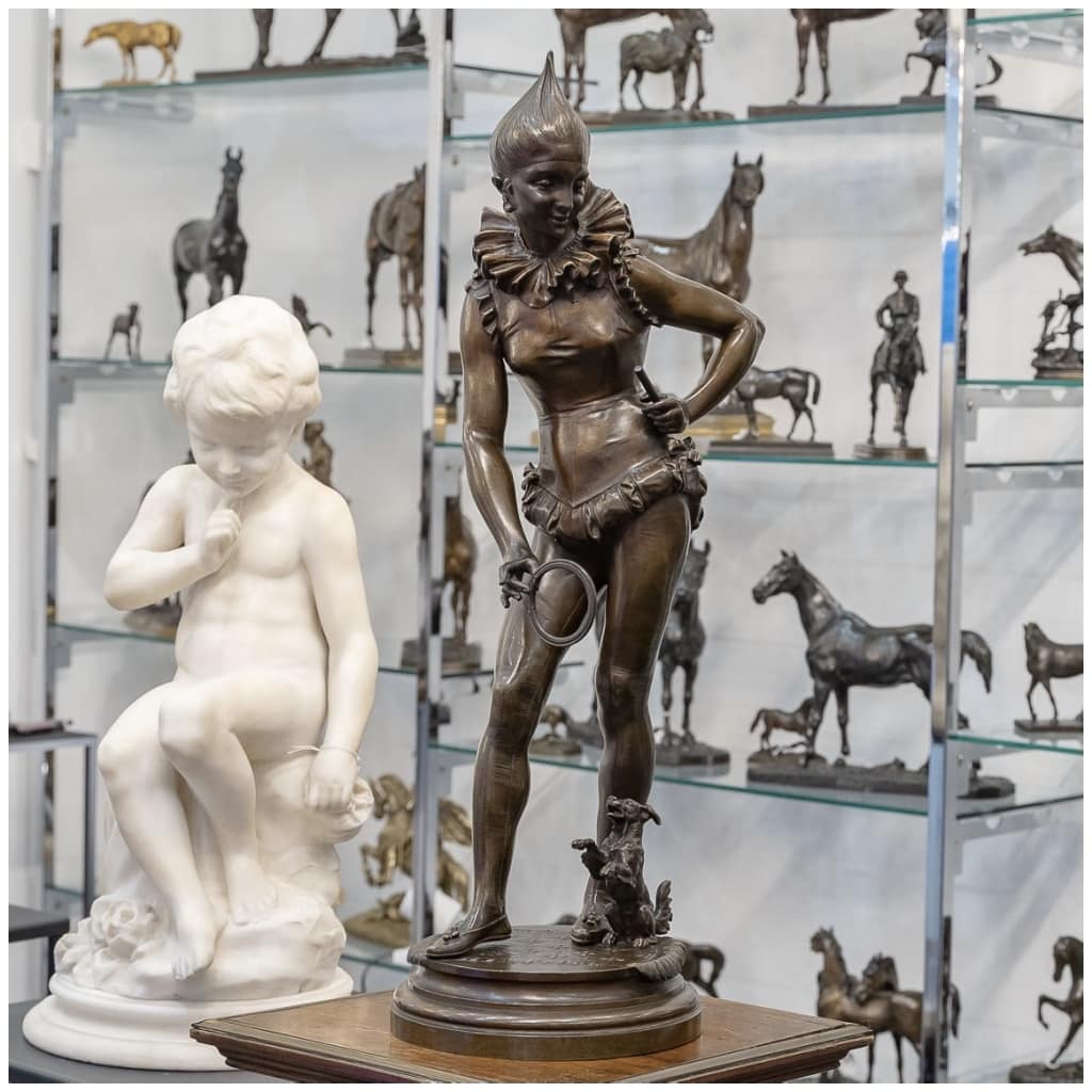 Sculpture – The Dog Trainer, Vincent Désiré Faure De Broussé (1843-1908) – Bronze 4