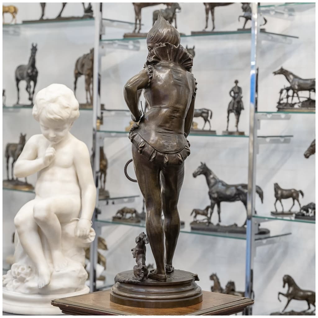 Sculpture – La Dresseuse De Chien , Vincent Désiré Faure De Broussé (1843-1908) – Bronze 6