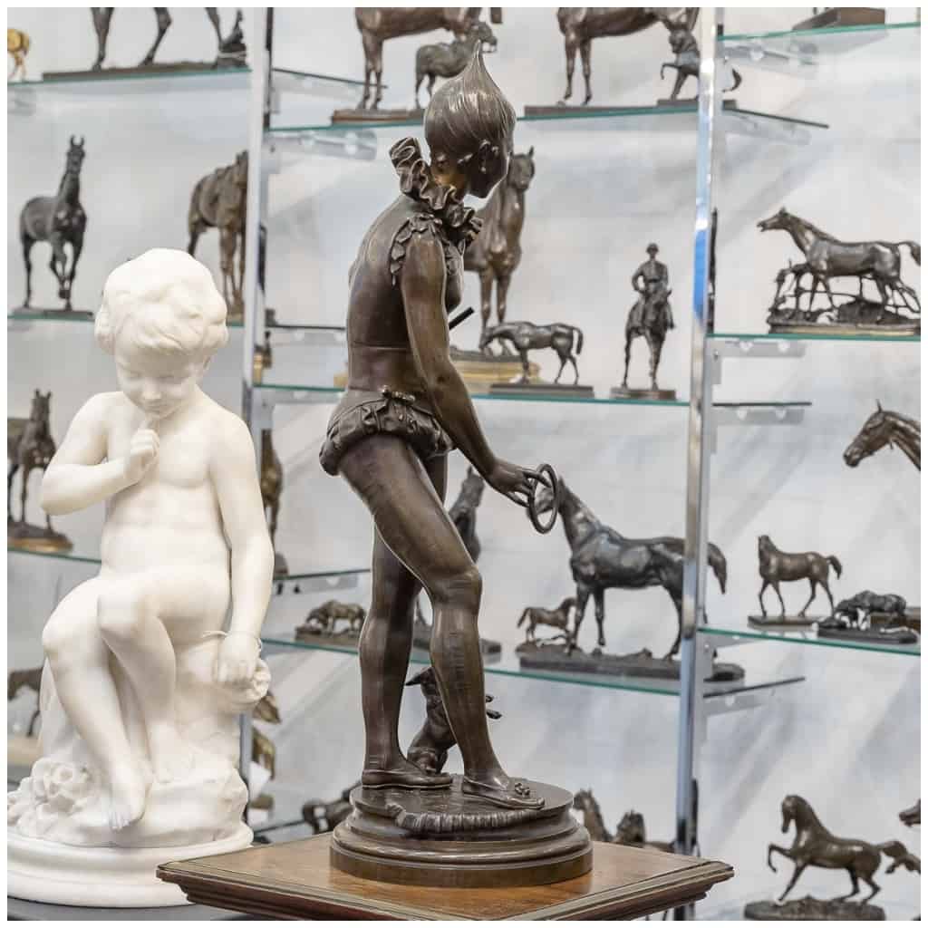 Sculpture – La Dresseuse De Chien , Vincent Désiré Faure De Broussé (1843-1908) – Bronze 8