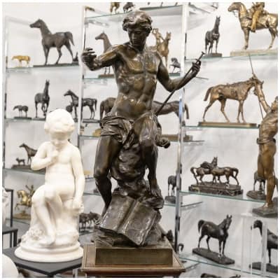 Sculpture – “The Sower of Ideas”, Émile – Louis Picault (1833-1915) – Bronze