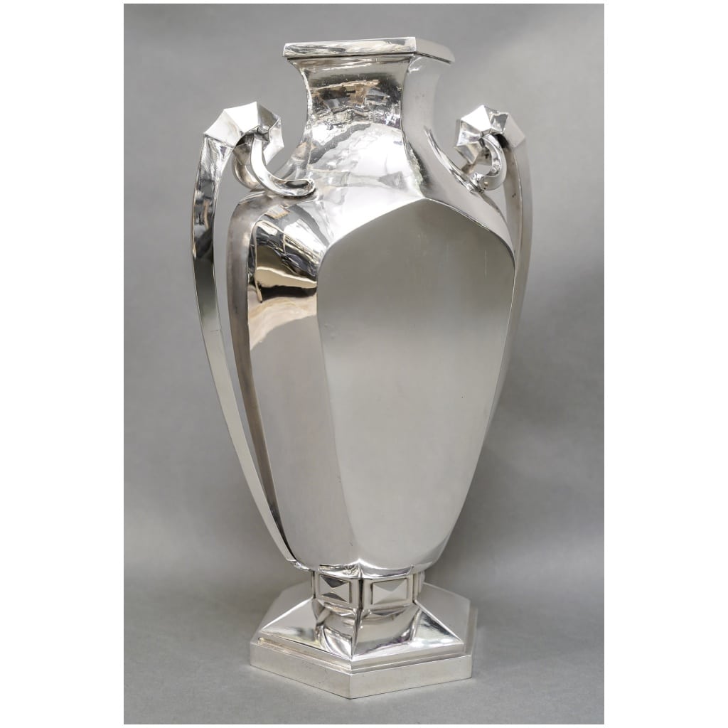 ORFÈVRE BOULENGER – VASE EN ARGENT MASSIF ART DECO CIRCA 1925/1930 3