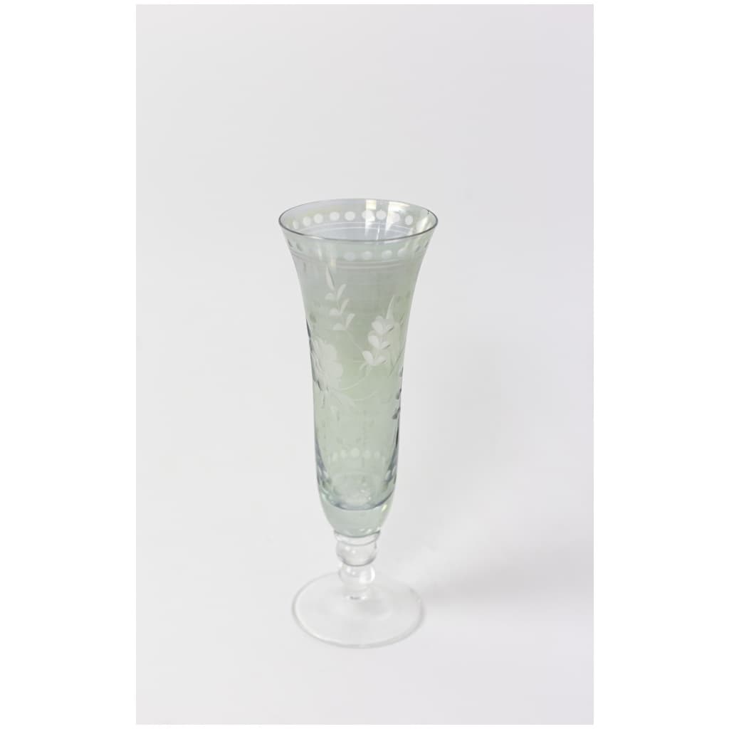 Ensemble de verres de style cristal de bohème, travail contemporain 13