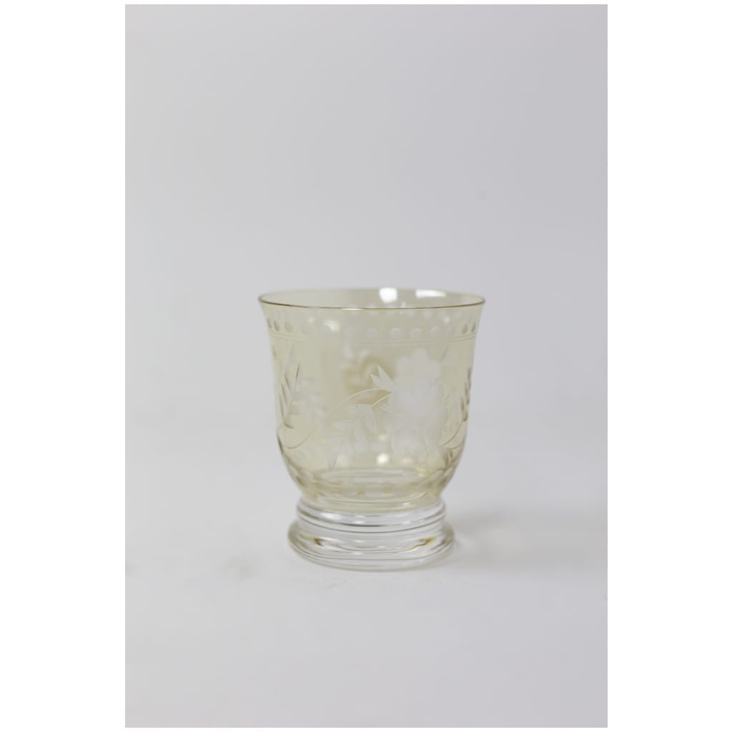 Ensemble de verres de style cristal de bohème, travail contemporain 9