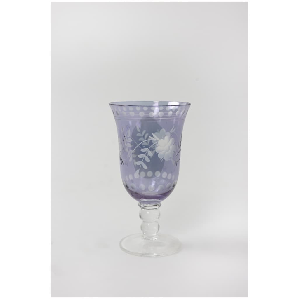 Bohemian Crystal Style Glasses Set, Contemporary Work 8