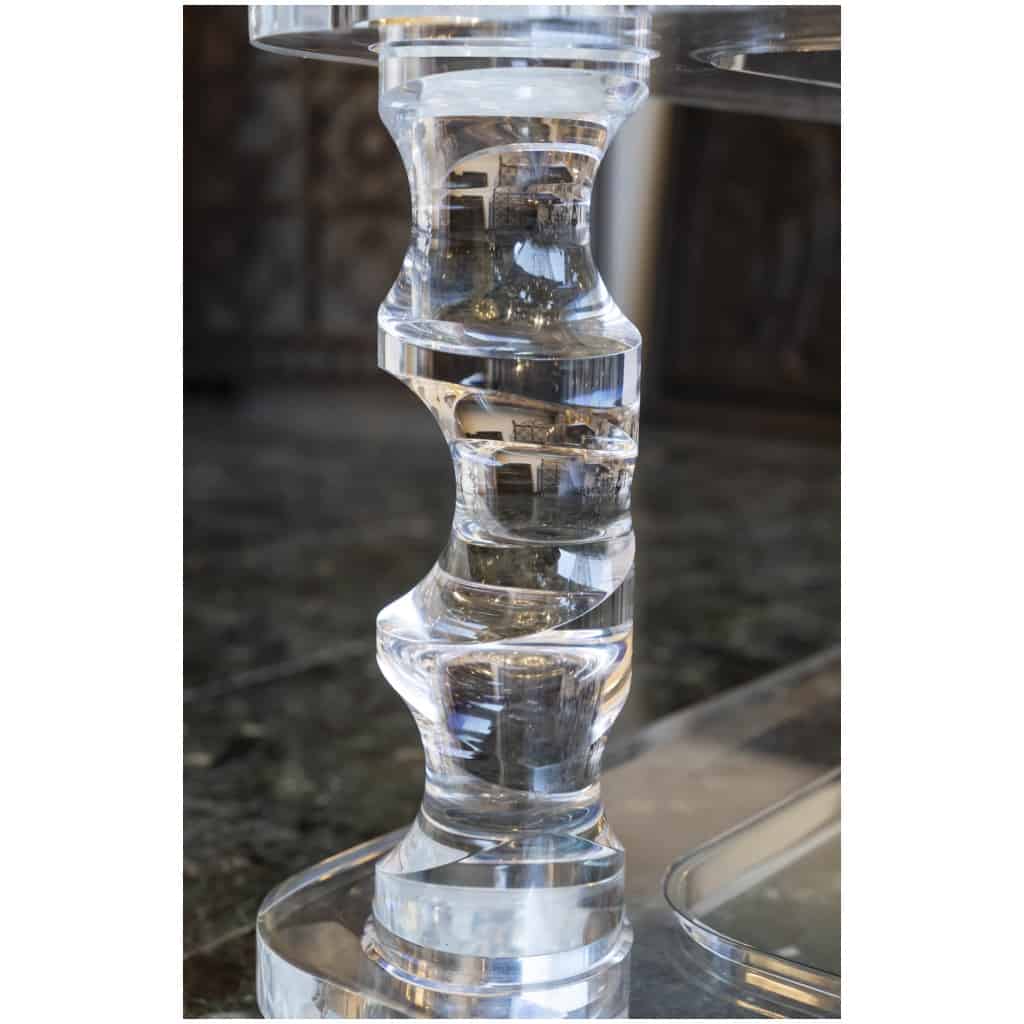 Table Basse En Plexiglass Attribuée à Roméo Année 80 7