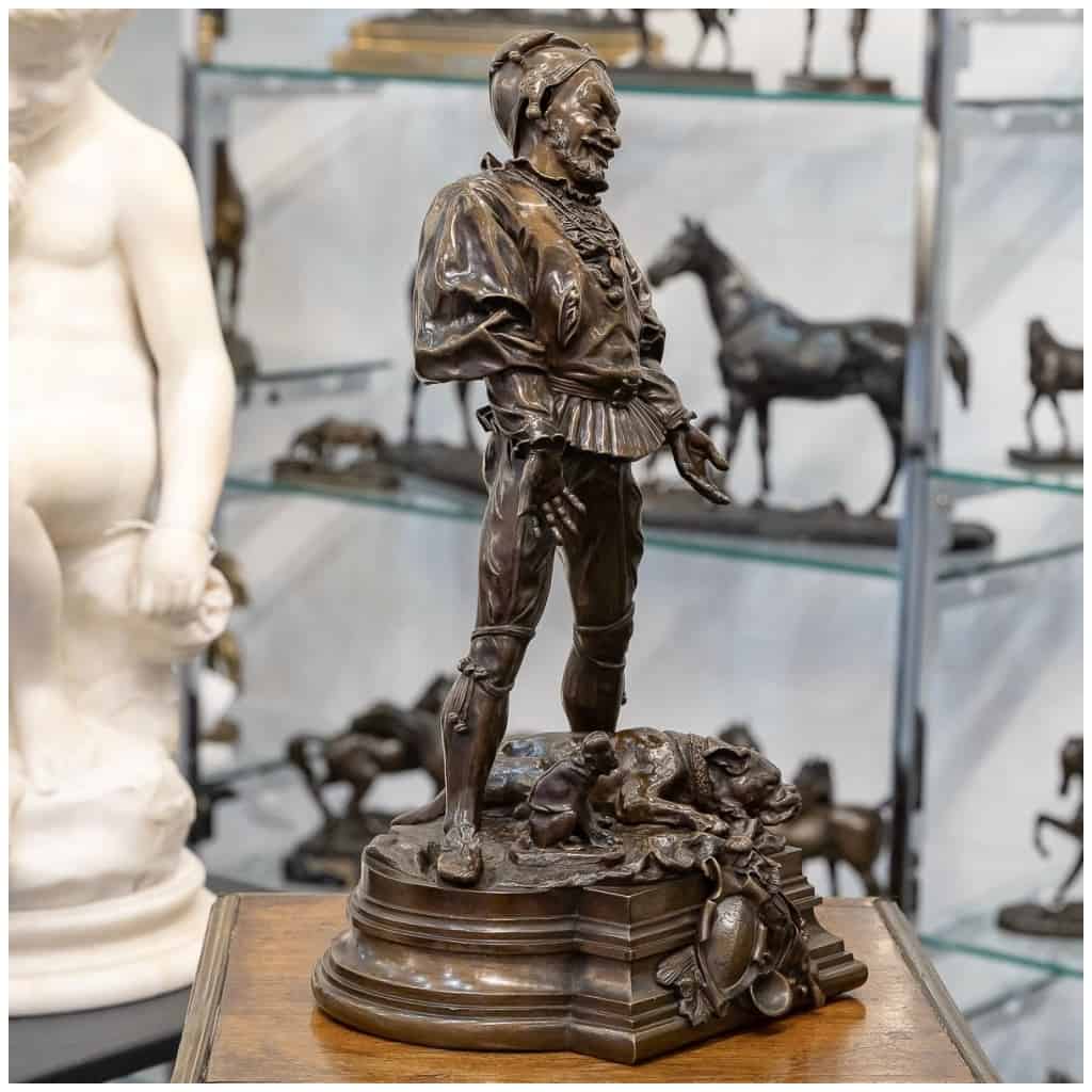 Sculpture – “Sont Ils Gentis”, Alfred Barye (1839-1895) – Bronze 4