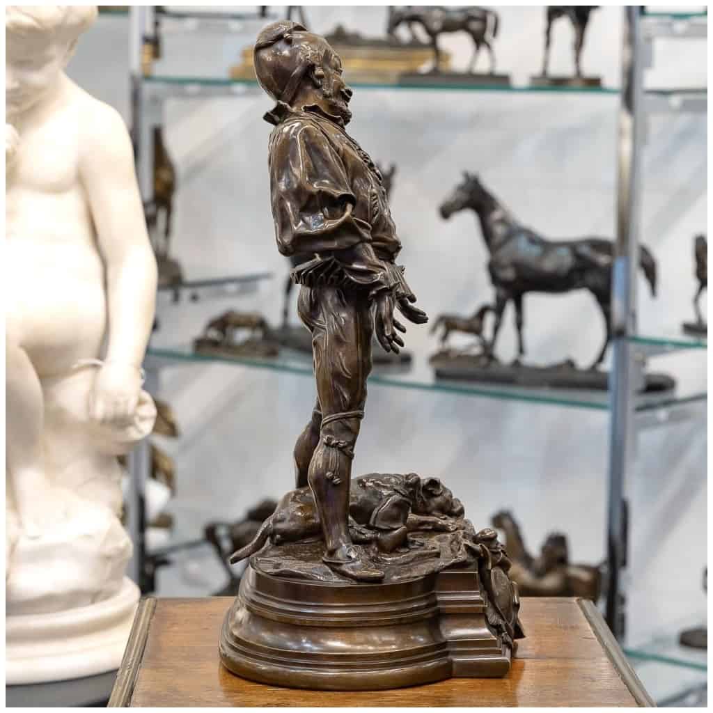 Sculpture – “Sont Ils Gentis”, Alfred Barye (1839-1895) – Bronze 5