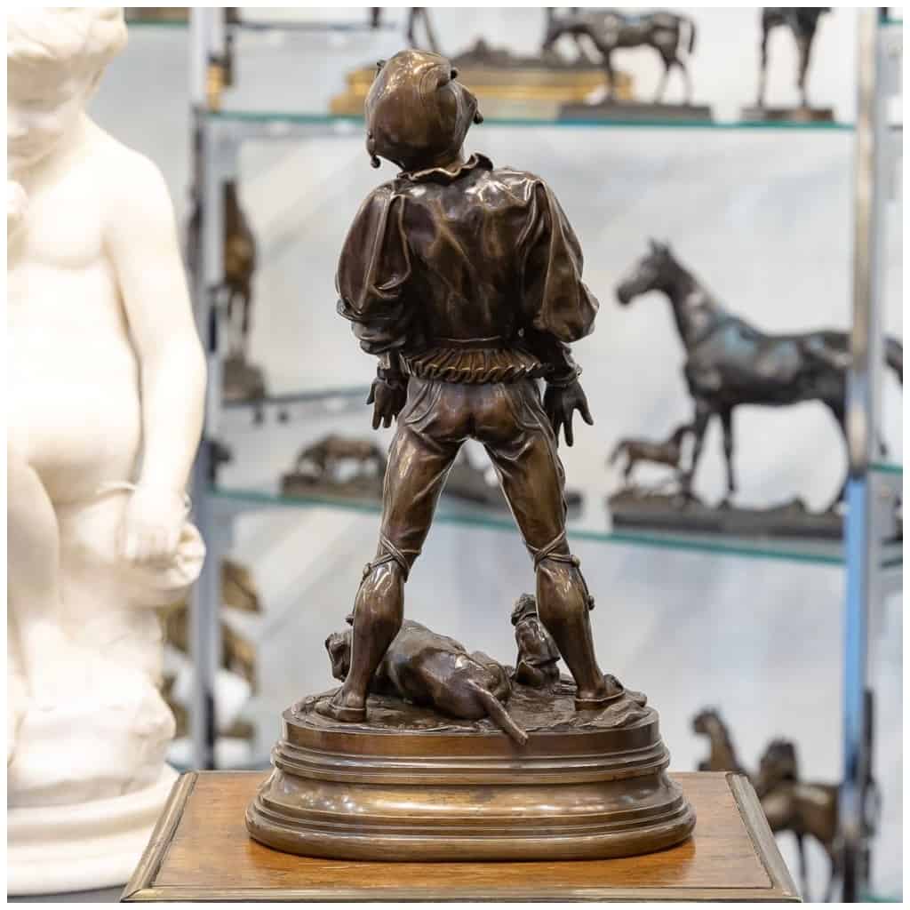 Sculpture – “Sont Ils Gentis”, Alfred Barye (1839-1895) – Bronze 7