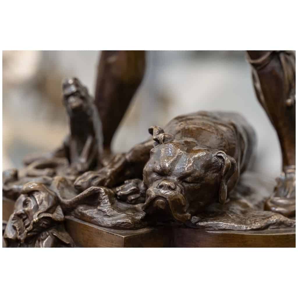 Sculpture – « Sont Ils Gentis » , Alfred Barye (1839-1895) – Bronze 10