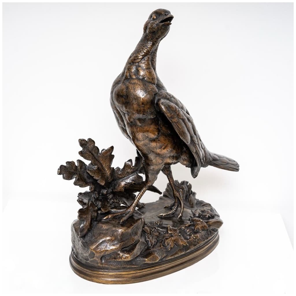 Sculpture – Perdrix , Jules Moigniez (1835 – 1894) – Bronze 4