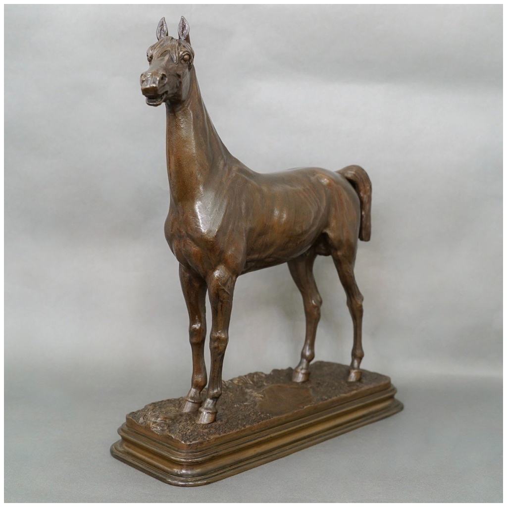 Sculpture – Cheval Pur-Sang « KAOLIN » , Alfred Dubucand (1828 – 1894) – Bronze 6