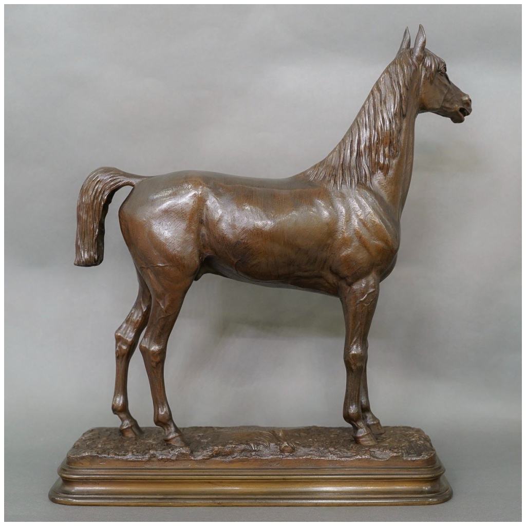 Sculpture – Cheval Pur-Sang « KAOLIN » , Alfred Dubucand (1828 – 1894) – Bronze 7