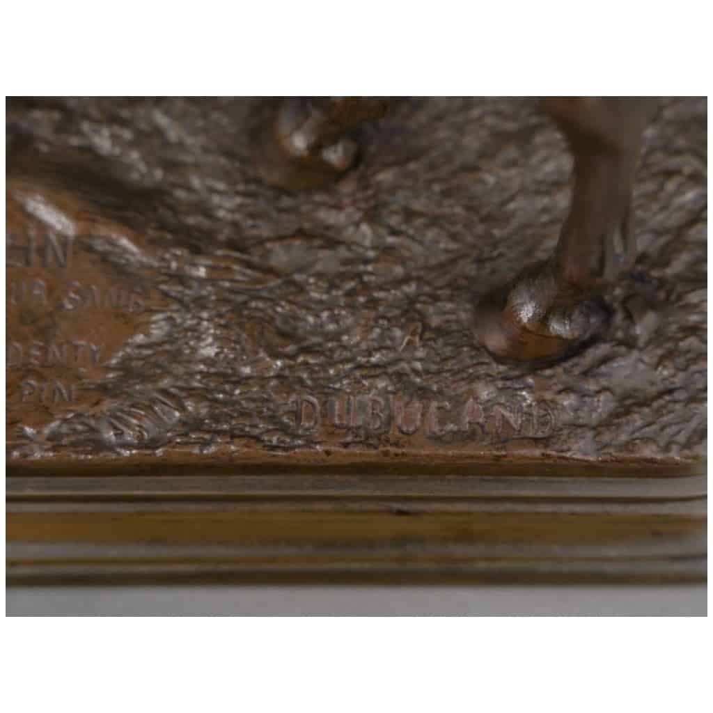Sculpture – Thoroughbred horse “KAOLIN”, Alfred Dubucand (1828 – 1894) – Bronze 10