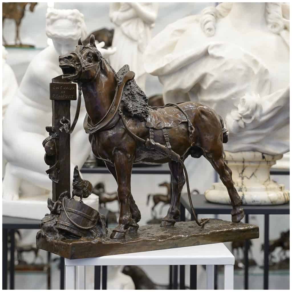 Sculpture – Cheval De Renfort , Arthur Jacques Le Duc (1848 – 1918) – Bronze 4