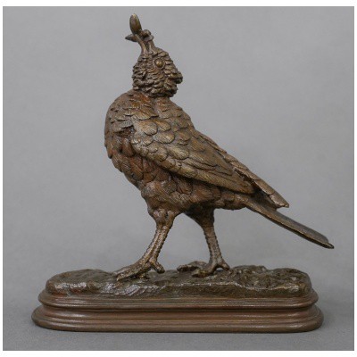 Sculpture – L’ Oiseau À L’ Abeille , Jules Moigniez (1835-1894) – Bronze