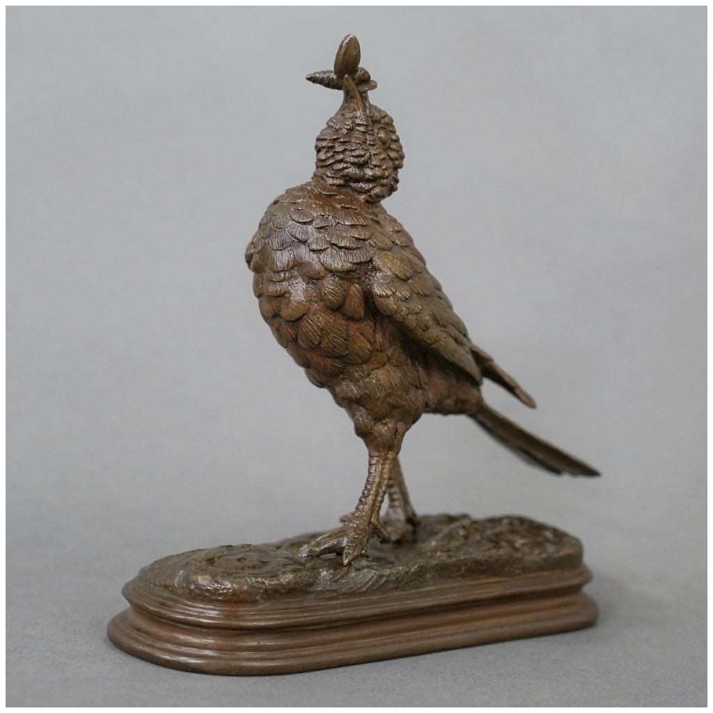 Sculpture – L’ Oiseau À L’ Abeille , Jules Moigniez (1835-1894) – Bronze 4