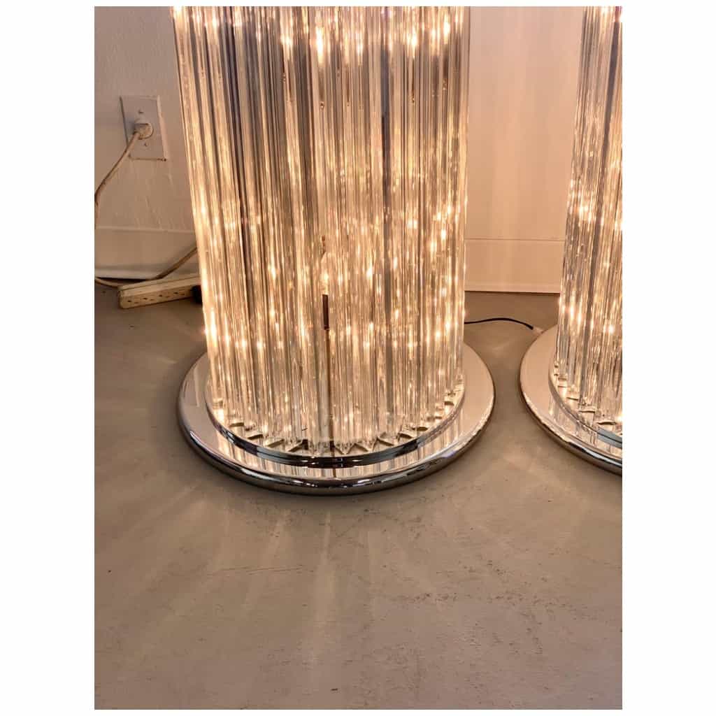 Deux Colonnes lumieuses en verre de Murano 6