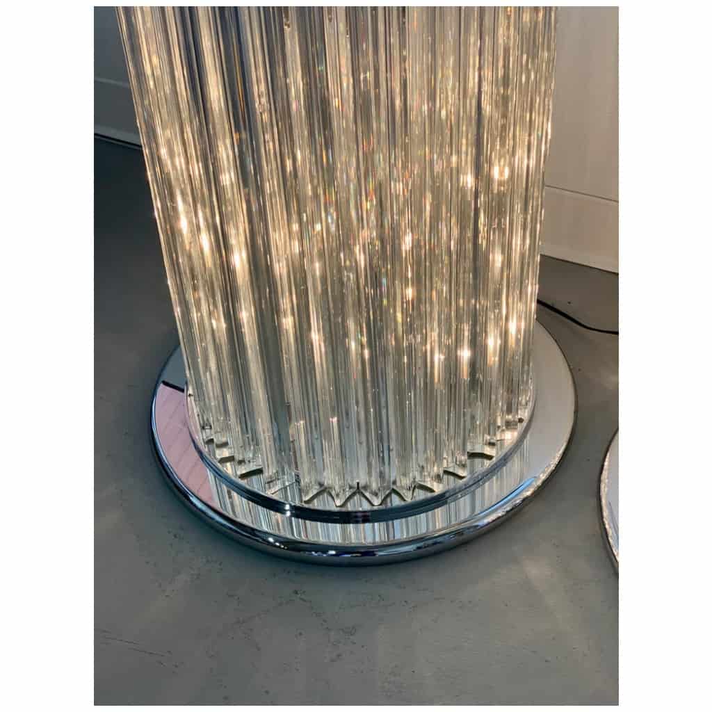 Deux Colonnes lumieuses en verre de Murano 4