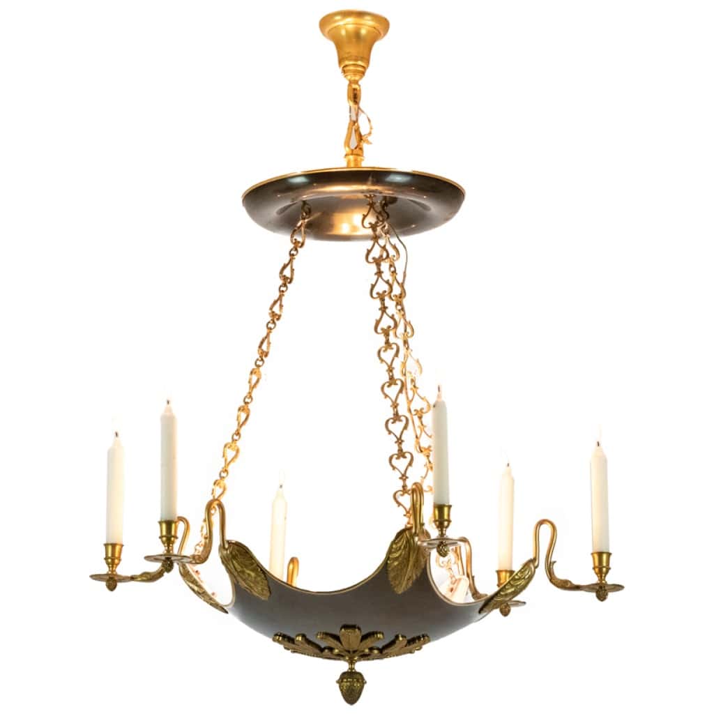 Baguès House. Empire style chandelier in gilded bronze. 1950s. 3