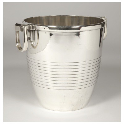 GOLDSMITH CAMPENHOUT – STERLING SILVER COOLER, ART DECO