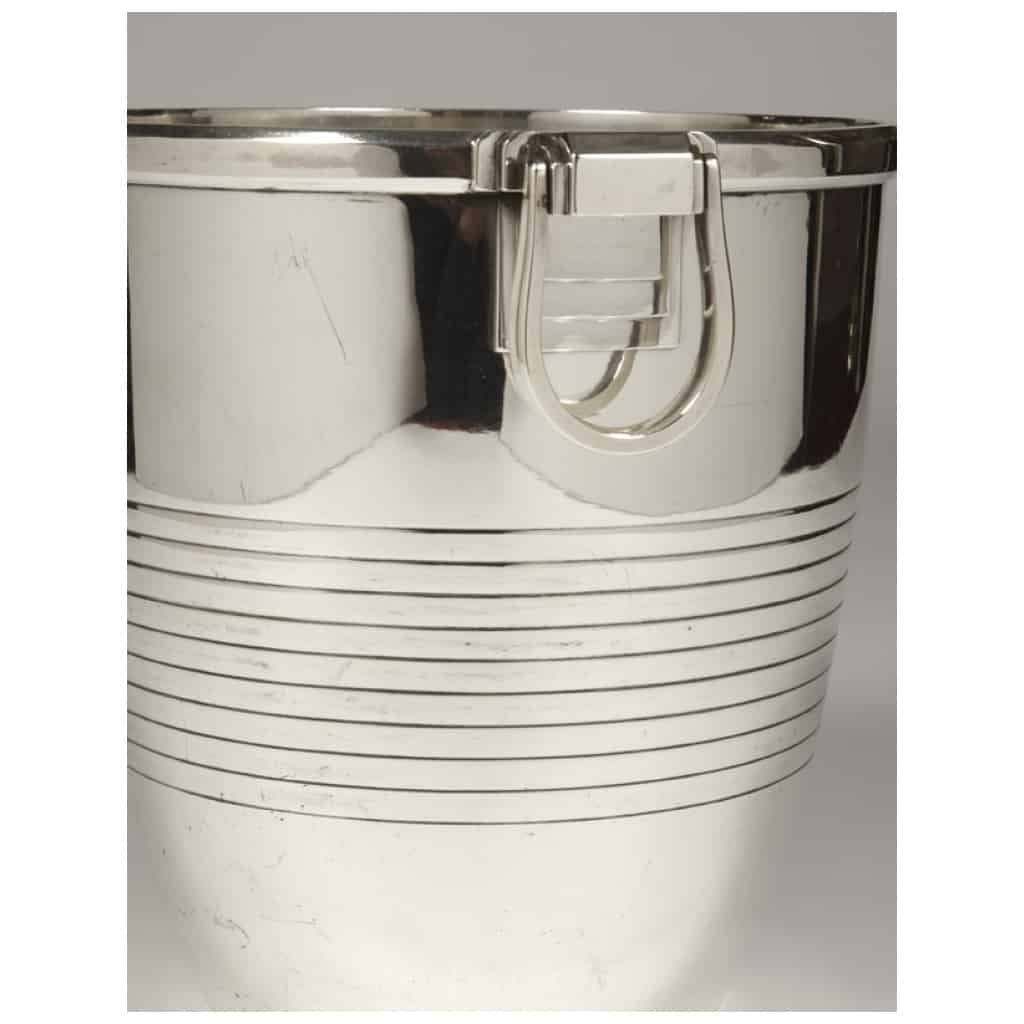 GOLDSMITH CAMPENHOUT – STERLING SILVER COOLER, ART DECO 7